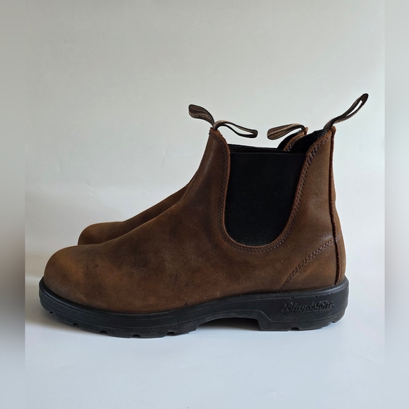 Blundstone 1911 Original Tobacco Waxed Suede Men's Chelsea Boot Size 9.5 - Picture 1 of 16